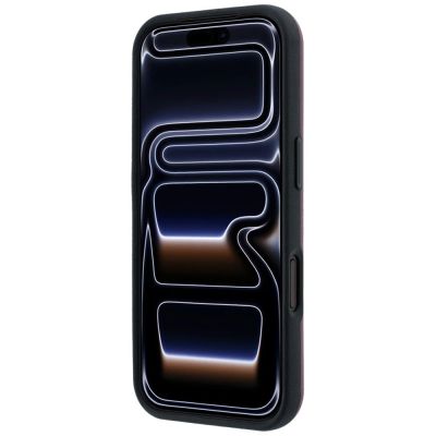 5. Etui Mercedes Leather with Ring Stand MagSafe na iPhone 18 Pro / 17 Pro - burgundowe