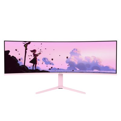 2. Arozzi Nova 49” Curved monitor komputerowy 124,5 cm (49") 5120 x 1440 px Dual QHD LED Różowy