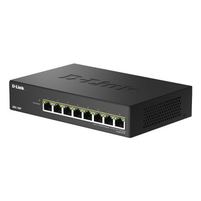 3. D-Link DMS-108P/E przełącznik sieciowy Nie zarządzany 2.5G Ethernet (100/1000/2500) Obsługa PoE Czarny