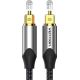 2. Kabel audio optyczny Vention w oplocie z aluminiowym złączem 5m szary