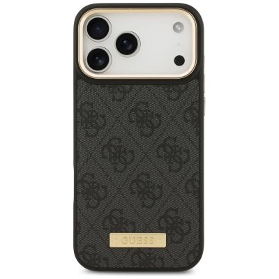 3. Etui Guess 4G Logo Plate MagSafe na iPhone 17 Pro Max - czarne