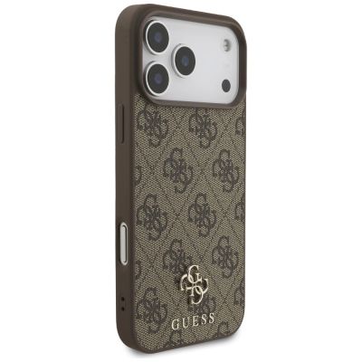 4. Etui Guess 4G Small Classic Logo MagSafe na iPhone 17 Pro Max / 18 Pro Max - brązowe