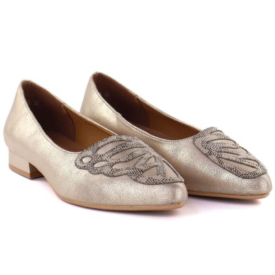 4. Półbuty damskie złote M.Daszyński SA201A-2
