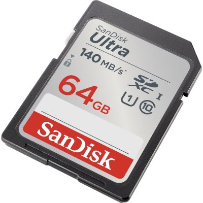5. Karta SD 64 GB SanDisk SDXC UHS-I 140 MB/s
