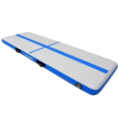 8. AIR TRUCK MATERAC GIMNASTYCZNY MATA ŚCIEŻKA AKROBATYCZNA 300X100X15CM POMPKA ELEKTRYCZNA NIEBIESKA