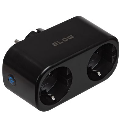 2. BLOW INTELIGENTNE GNIAZDKO PODWÓJNE STEROWANE WIFI TUYA CZARNE