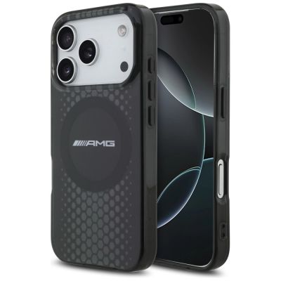 Etui AMG Double Layer Transparent Graphics MagSafe do iPhone 17 Pro - czarne