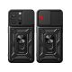 6. Pancerne etui z podstawką i osłoną aparatu do iPhone 15 Pro Max Hybrid Armor Camshield - różowe