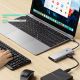 8. Adapter Tech-Protect HB04 HUB Adapter 9w1 USB-C + USB2.0 + USB3.0 + HDMI 4K 60Hz + SD / TF + PD100W + AV3.5 - szary