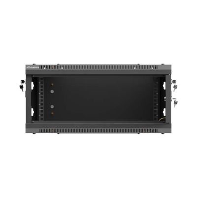 37. LANBERG SZAFA INSTALACYJNA RACK WISZĄCA 19" 4U 600X450 CZARNA DRZWI METALOWE (FLAT PACK)
