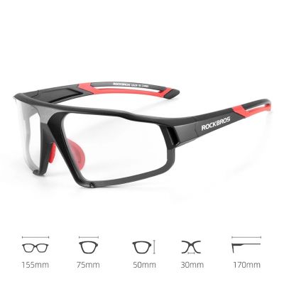 2. Okulary rowerowe Rockbros SP216BK fotochromowe UV400 - czarno-czerwone