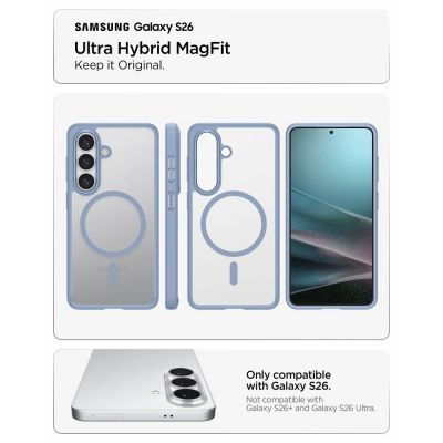 6. Etui Spigen Ultra Hybrid Mag MagSafe na Samsung Galaxy S26 - przezroczysto-niebieskie