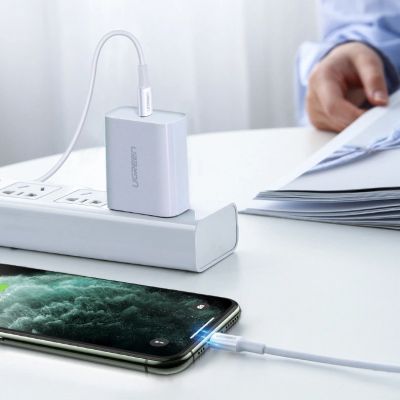 5. Ugreen kabel przewód MFi USB Typ C - Lightning 20W 3A 0.25 m biały (US171)