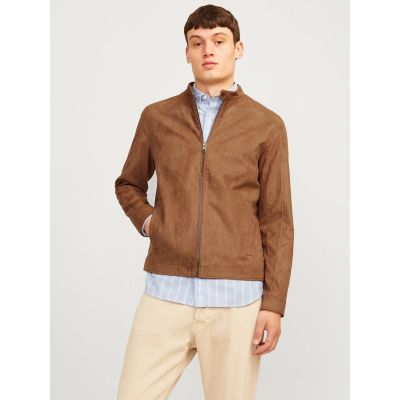 2. Jack&Jones kurtka z syntetycznego zamszu JJEDYLAN CLEAN JACKET NOOS 12261197 COGNAC