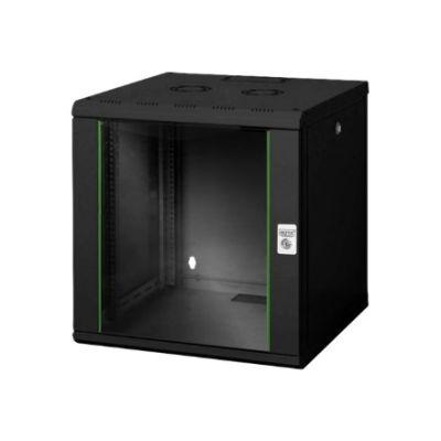 10. Digitus Szafa sieciowa wisząca Unique 19" 12U rack 600x600, drzwi szyba, czarny, niedzielona, złożona, 100kg