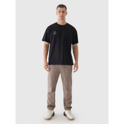 3. T-shirt oversize gładki uniseks 4F 4FRAW24TTSHU2672-20S