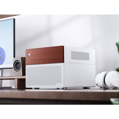 3. Jonsbo N4 WHITE zabezpieczenia & uchwyty komputerów Micro Tower Biały