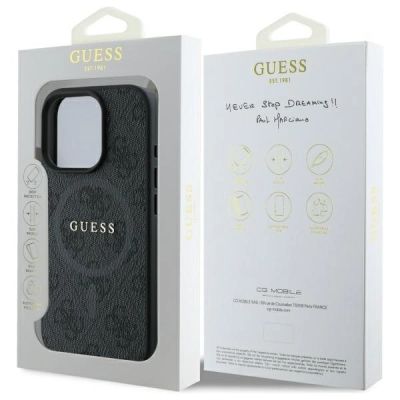 8. Etui Guess 4G Ring Classic Logo MagSafe na iPhone 16 Pro Max - czarne