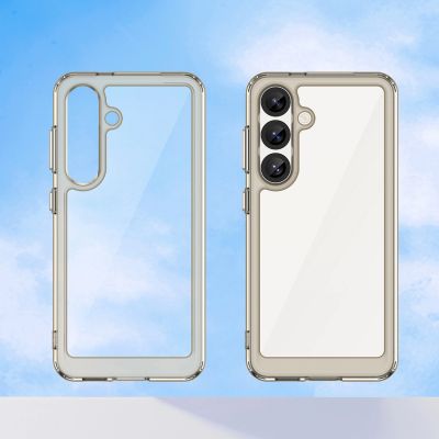 6. Etui Outer Space Case na Samsung Galaxy S25 Edge pokrowiec z elastyczną ramką - półprzezroczyste, czarne