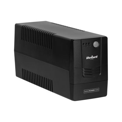 6. Zasilacz awaryjny komputerowy UPS REBEL Nanopower 1000 (offline, 1000VA / 600W , 230 V , 50Hz )