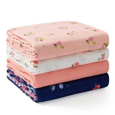 3. MOMCOZY SJ003 pieluszki muślinowe do otulania, 4 szt., 47 x 47 cali