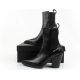 19. Karl Lagerfeld Kowboy buty damskie botki kowbojki skórzane czarne