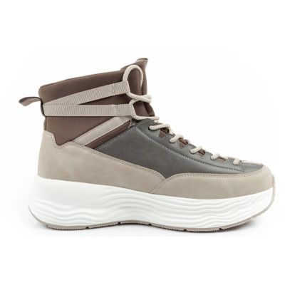 4. Lee Cooper buty sportowe sneakersy damskie modne wygodne za kostkę beżowe