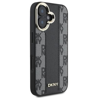 4. Etui DKNY Checkered Pattern Magsafe na iPhone 16 Plus - czarne