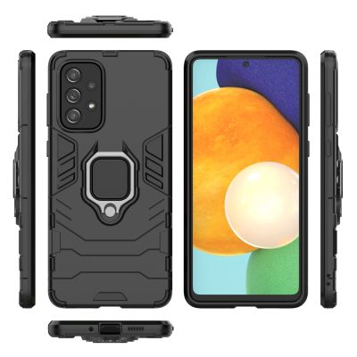 5. Ring Armor pancerne hybrydowe etui pokrowiec + magnetyczny uchwyt Samsung Galaxy A73 czarny