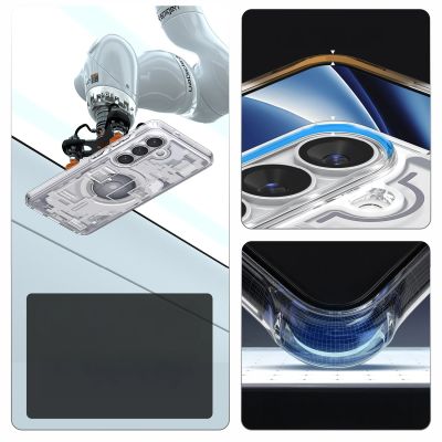 20. Etui Spigen Ultra Hybrid Mag MagSafe na Samsung Galaxy S26+ Zero One - przezroczysto-białe