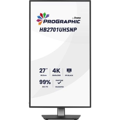 4. iiyama PROGRAPHIC HB2701UHSNP-B1 monitor komputerowy 68,6 cm (27") 3840 x 2160 px 4K Ultra HD LCD Czarny