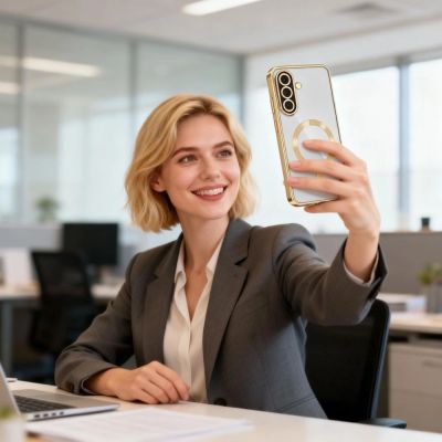 3. Etui Tech-Protect MagFlex MagSafe na Samsung Galaxy A37 5G - przezroczysto-złote