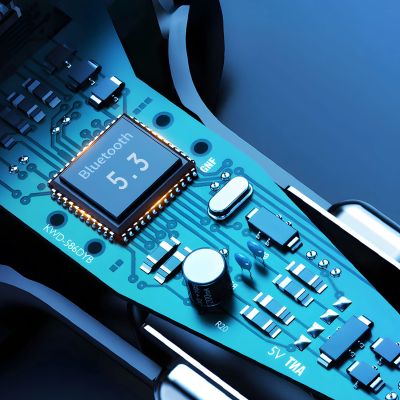 6. Transmiter Dudao R2PRO+ z portami ładowania PD25W Bluetooth 5.3 RGB - czarno-srebrny