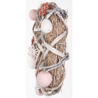 39. WIANEK STROIK DEKORACYJNY SZARY ŚREDNICA 24CM