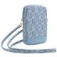 Torebka Guess Zip GCube Bottom Stripe na telefon - niebieska