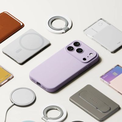 9. Etui Ringke Silicone Magnetic MagSafe na iPhone 17 Pro - fioletowe