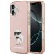 Etui Karl Lagerfeld IML Aquarelle Choupette & Logo MagSafe na iPhone 17 - różowe