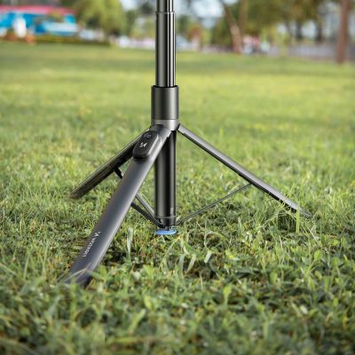 19. Premium selfie stick Wozinsky WRZP1 z automatycznie rozkładanymi nóżkami, funkcja statywu, 1,7m - czarny