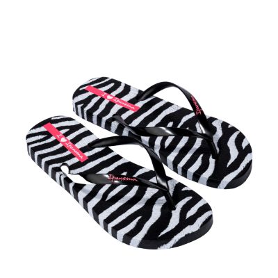 2. Klapki damskie Ipanema Animal Print czarno-szare 83846-BP655