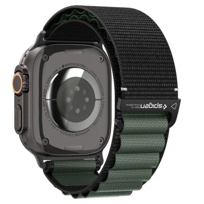 2. Pasek Pasek Spigen WBF1 na Apple Watch 44 / 45 / 46 / 49 mm - czarno-zielony