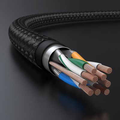8. Kabel Ugreen NW150 80424 Ethernet RJ45 Cat 7 10Gbps 3m - czarny