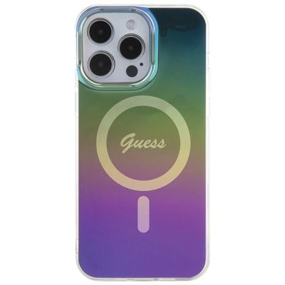 3. Etui Guess IML Iridescent MagSafe na iPhone 15 Pro - czarne