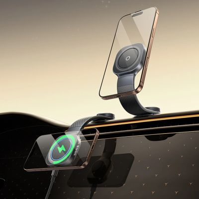 13. Uchwyt samochodowy Baseus PrimeTrip C03Pro na deskę rozdzielczą z ładowarką bezprzewodową kompatybilny z MagSafe - czarny