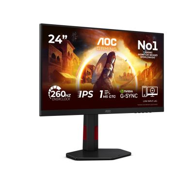 15. AOC G4 24G4ZR/02 monitor komputerowy 60,5 cm (23.8") 1920 x 1080 px Czarny, Czerwony