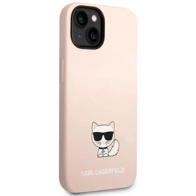 4. Etui Karl Lagerfeld Silicone Choupette Body na iPhone 14 Plus - jasnoróżowe