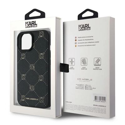 8. Etui Karl Lagerfeld Karl Head MagSafe na iPhone 15 Plus - czarne