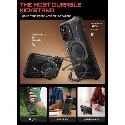 4. Etui Supcase UB Grip Mag MagSafe na iPhone 17 - czarne