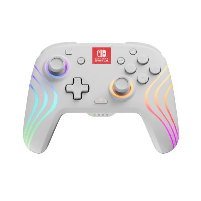 2. PDP Afterglow Wave Biały USB Gamepad Analogowa/Cyfrowa Nintendo Switch, Nintendo Switch Lite, Nintendo Switch OLED