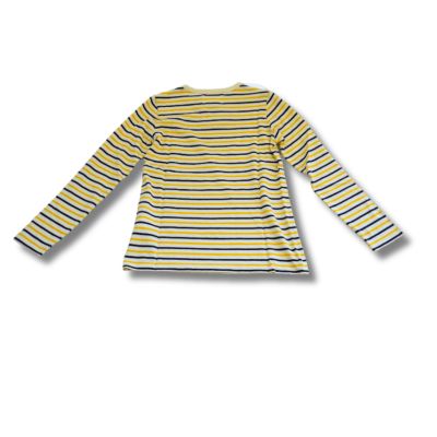 2. Koszulka z długim rękawem Wood Wood Kim Off-white/yellow stripes - 10235409-2323-Stripes