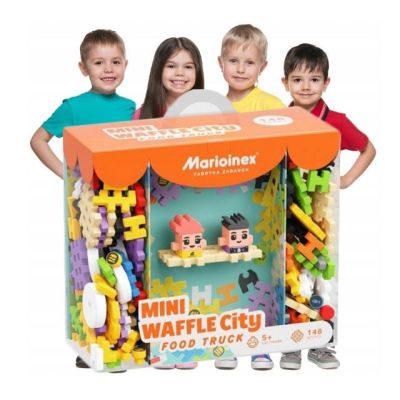 6. Klocki konstrukcyjne Marioinex Mini Waffle - City: Food Truck, 148 elementów